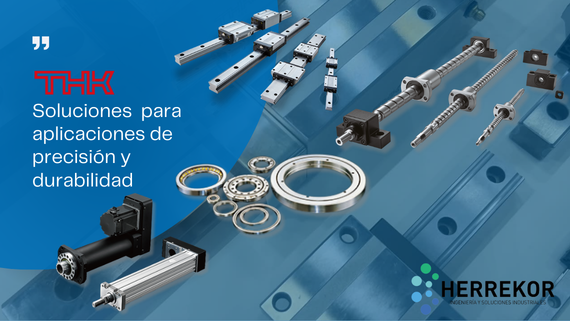 Componentes de movimiento lineal THK para aplicaciones industriales de alta precisión