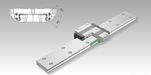 Sistema de guiado raíl Modelo SHW extra ancho en, Guiado de bolas con tecnología de jaula